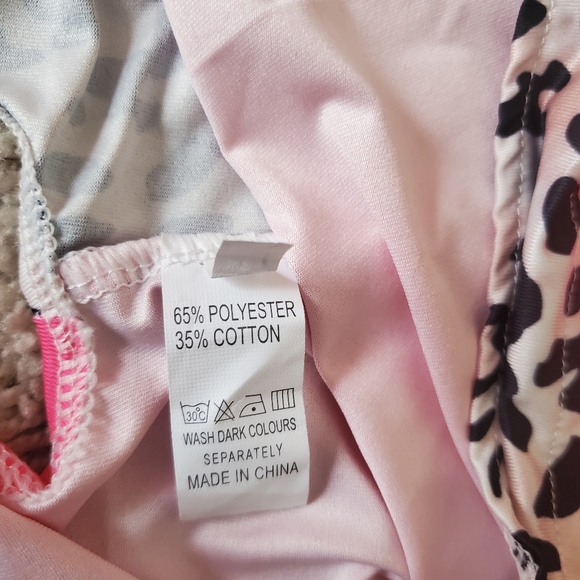 Women's Leopard One Piece Neck Tie Swimsuit Size Large - Picture 7 of 7